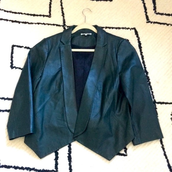 Rebecca Minkoff Emerald Green Leather Jacket - Picture 5 of 9